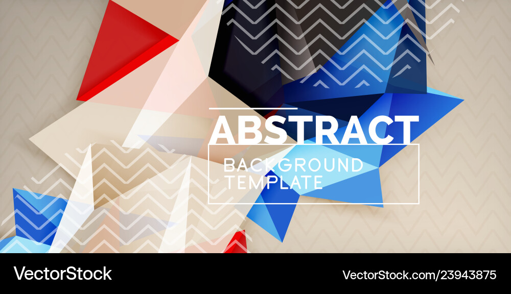 Triangular low poly background design vector image