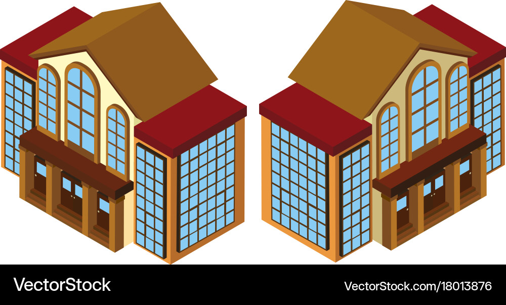 3d design for building with lots of windows vector image