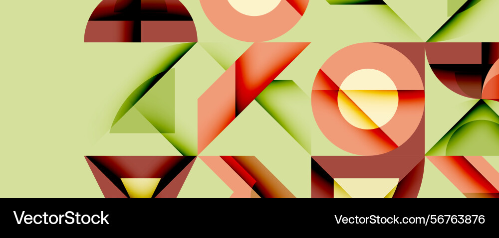 Abstract geometric shapes overlap creating Vector Image