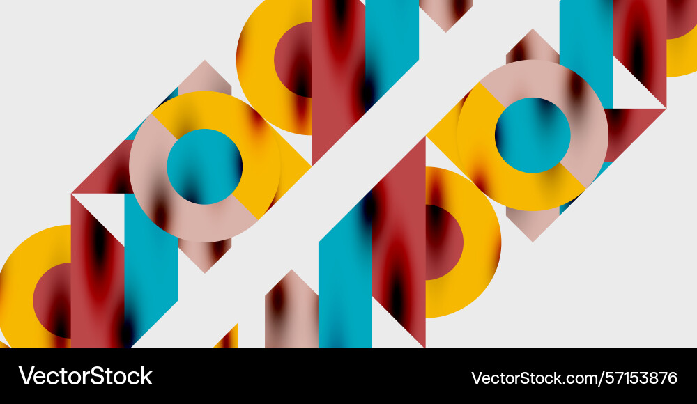 Abstract geometric shapes overlap creating Vector Image