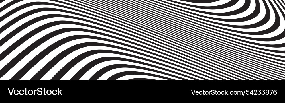 Abstract wavy black and white line patterns Vector Image