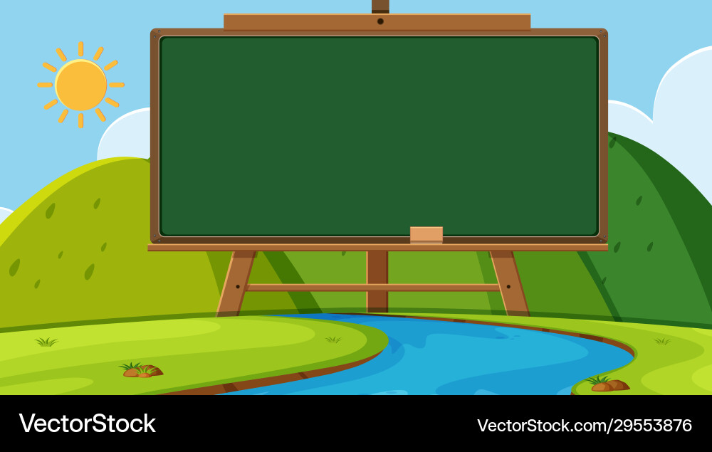 Border template with nature background Border template with nature background vector image