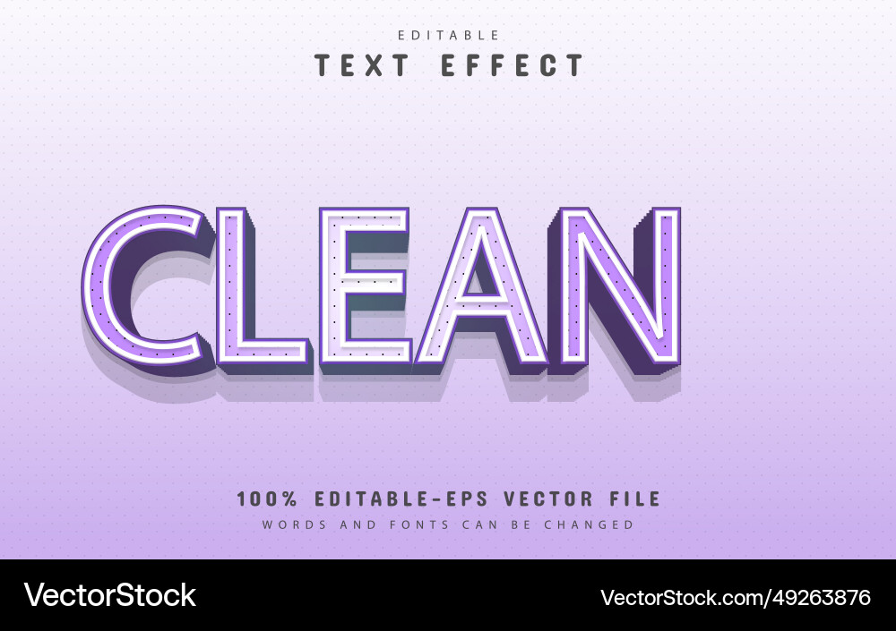 Clean text cartoon style with dots effect Clean text cartoon style with dots effect Vector Image