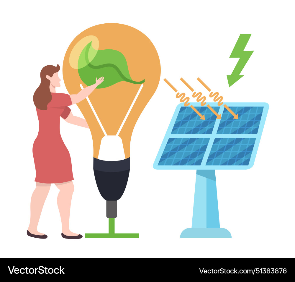 Concept of ecology problems and alternative vector image