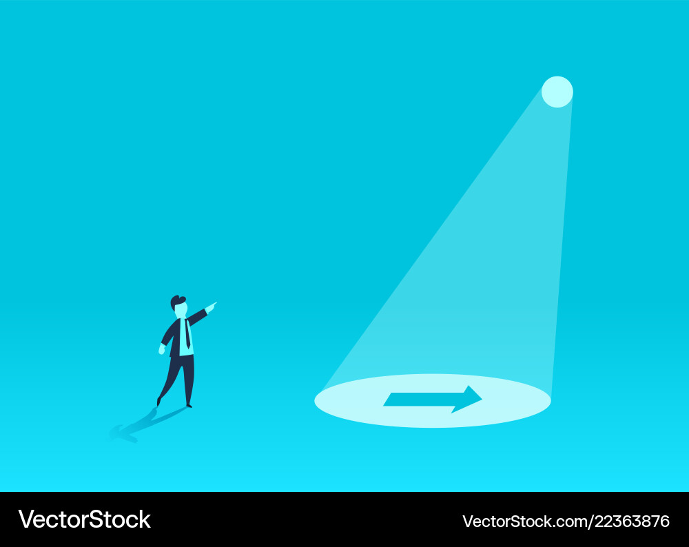 Concept of the idea showing way business Concept of the idea showing way business vector image