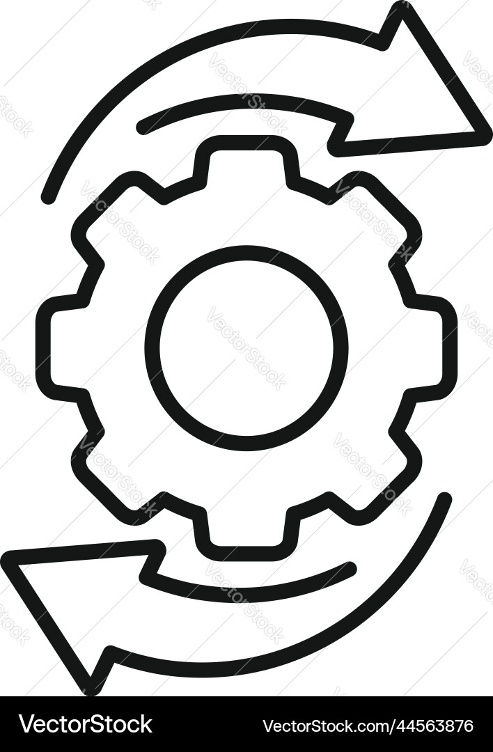 Gear Icon Outline - Web UI vector image