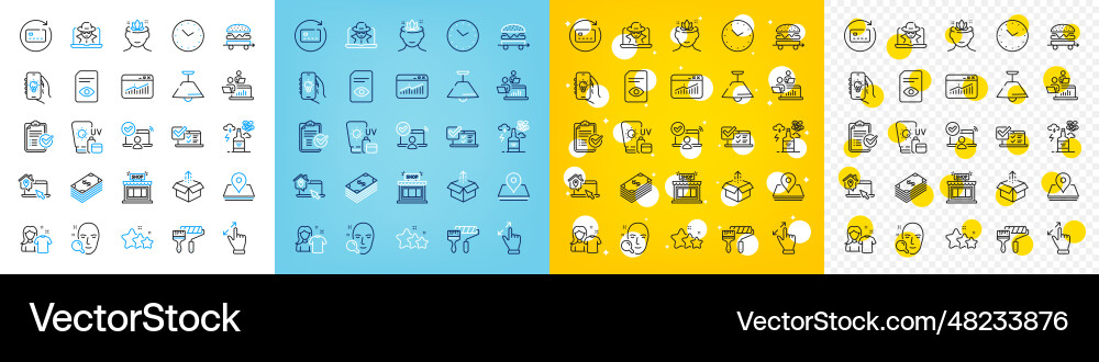 Icons set of view document send box Icons set of view document send box vector image
