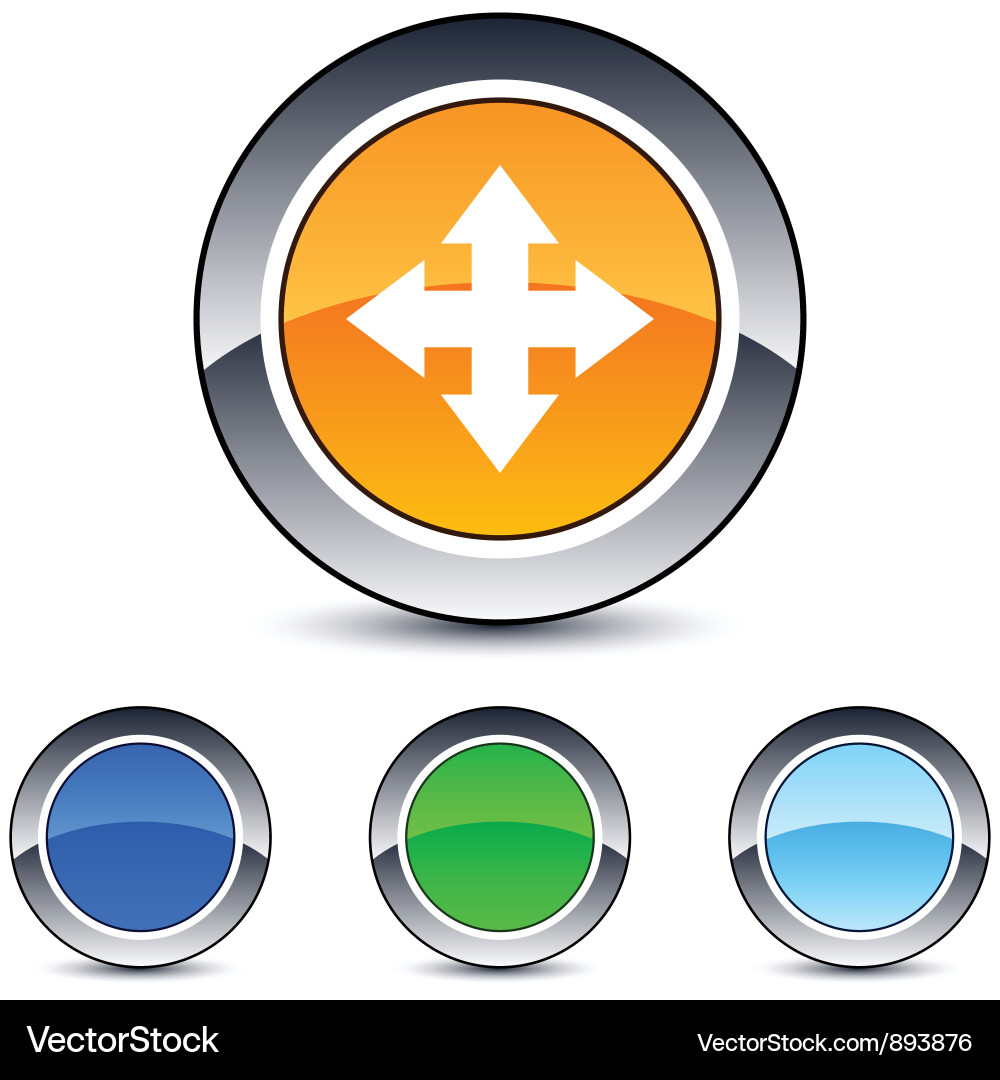 Map round button Vector Image