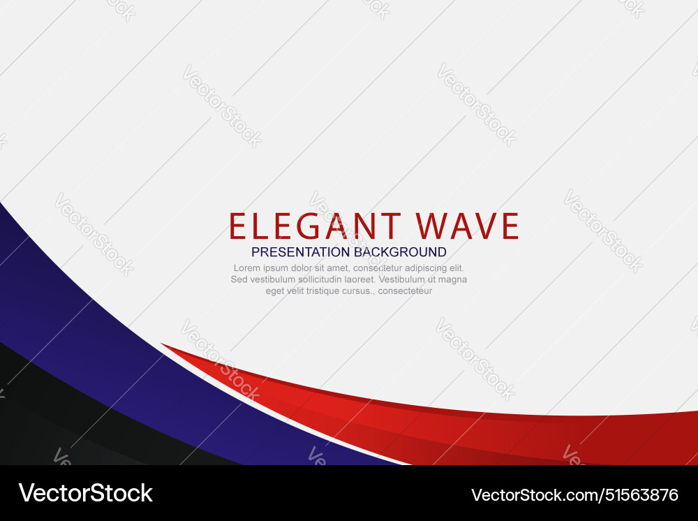 Presentation background with elegant wave design vector image