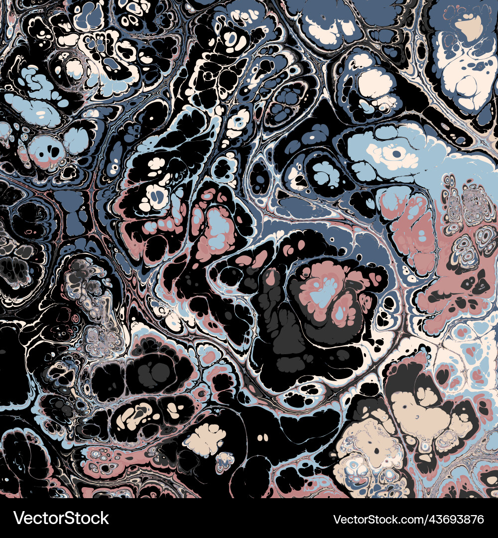 Psychedelic abstract pattern marbling vector image