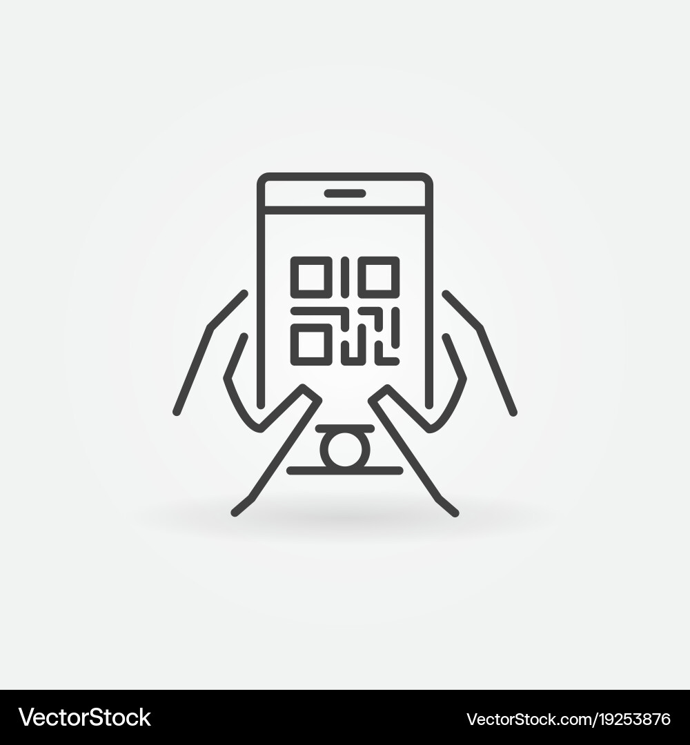 Smartphone QR Code Icon Royalty Free Vector Image