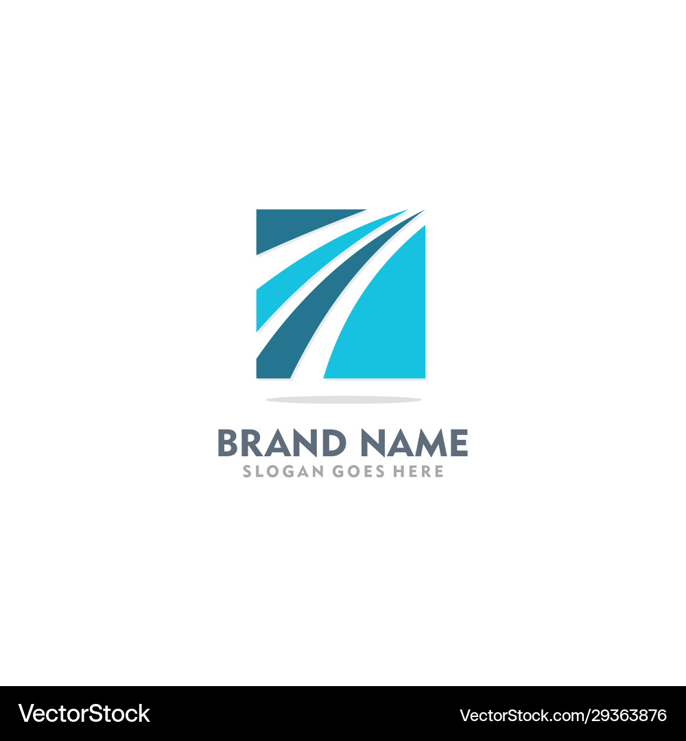 Square abstract arrow loop logo Square abstract arrow loop logo Vector Image
