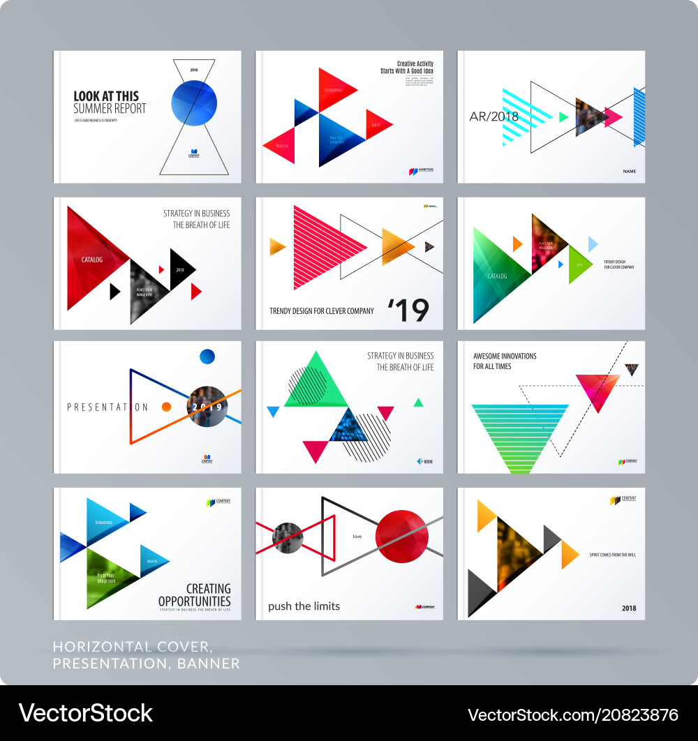 Triangular Presentation Templates vector image