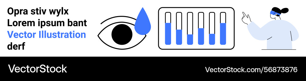 Visual analysis concept with eye data bar chart Visual analysis concept with eye data bar chart Vector Image