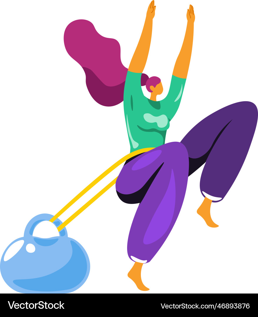 Woman held by burden stress or career problem Woman held by burden stress or career problem vector image