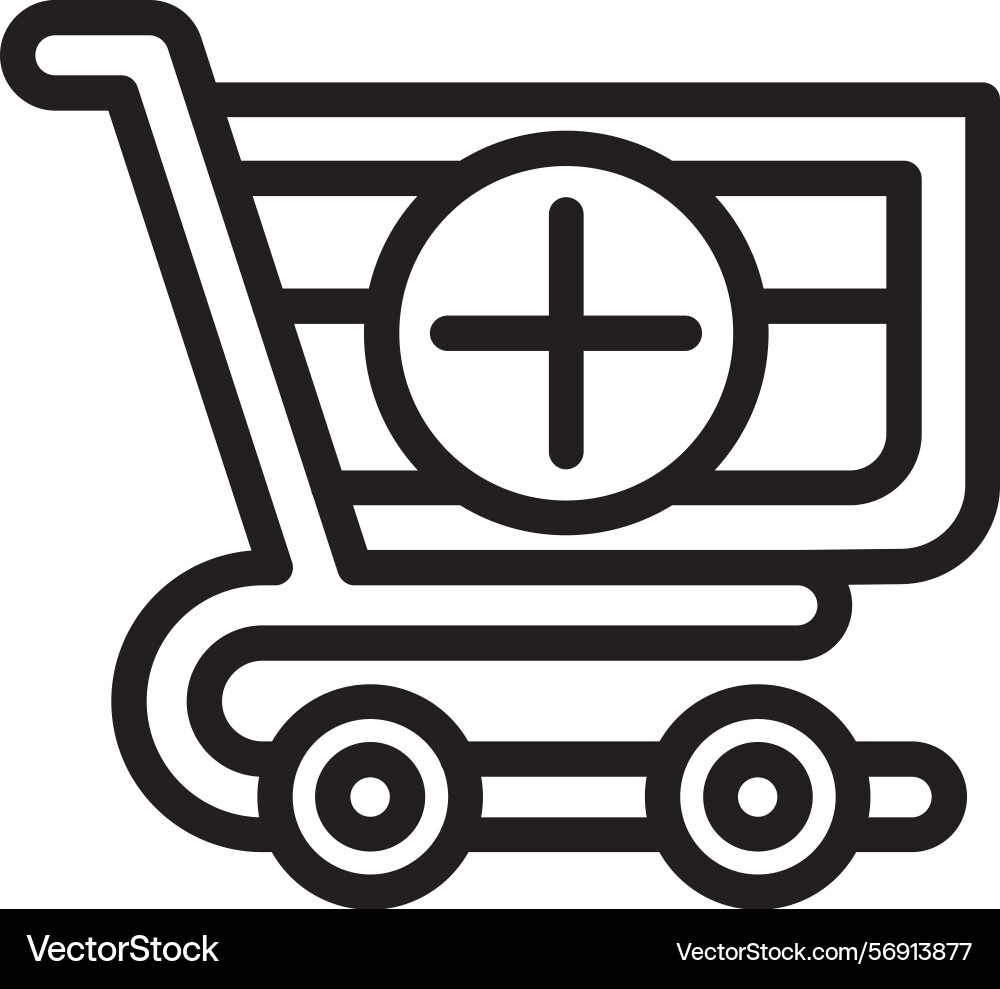 Add to cart linear style icon design vector image