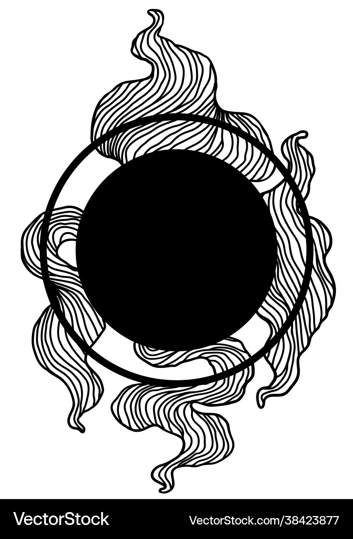 Background with wave line curls monochrome Vector Image