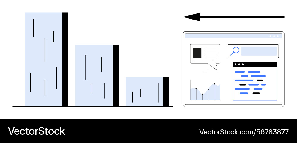 Bar-Diagramm-Analyse über Daten Bar-Diagramm-Analyse über Daten vektorbild