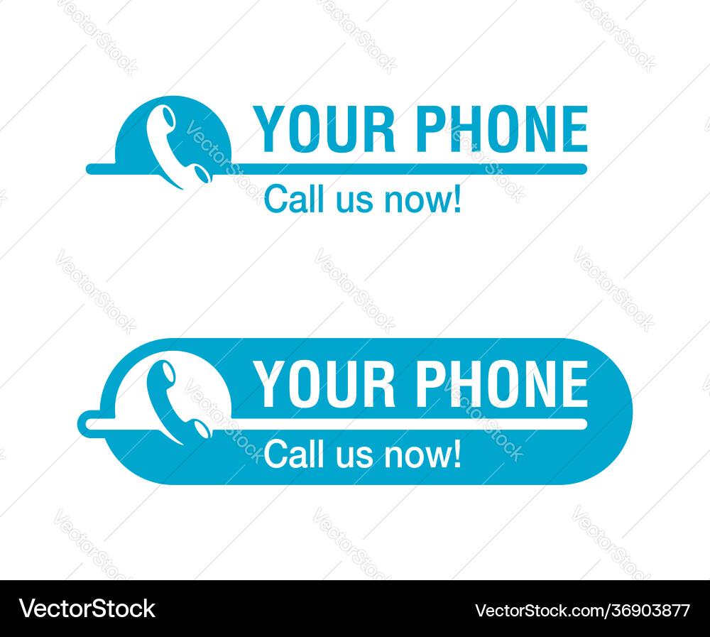Call us now blue web button block vector image