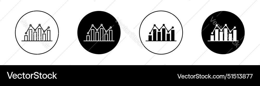Chart histogram icon Chart histogram icon Vector Image