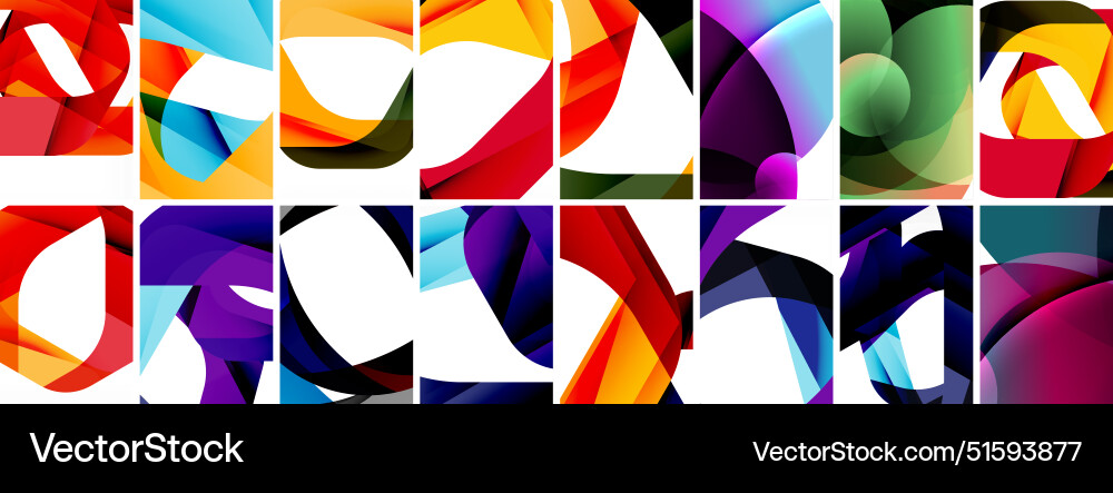 Collection of abstract background with waves Vector Image