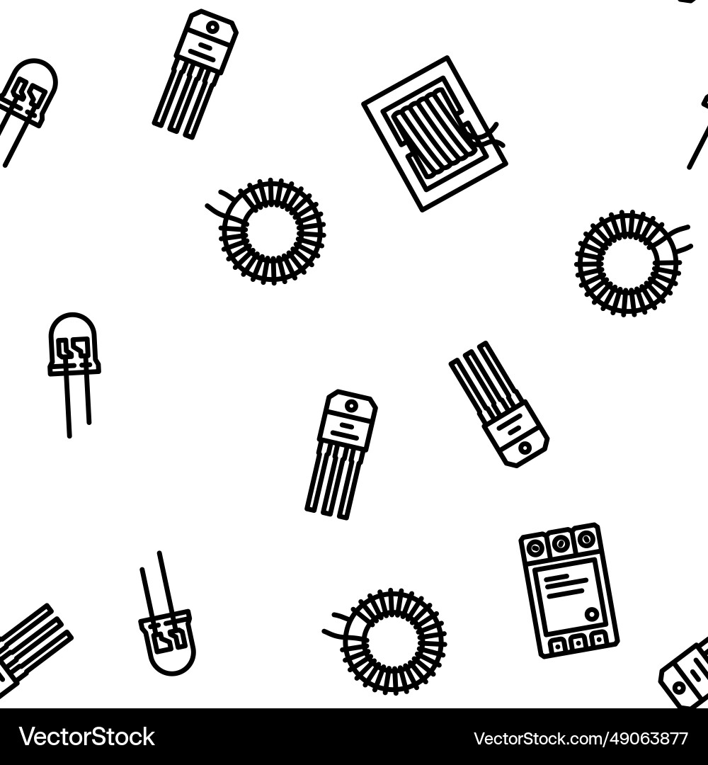 Component electronic chip seamless pattern Component electronic chip seamless pattern vector image