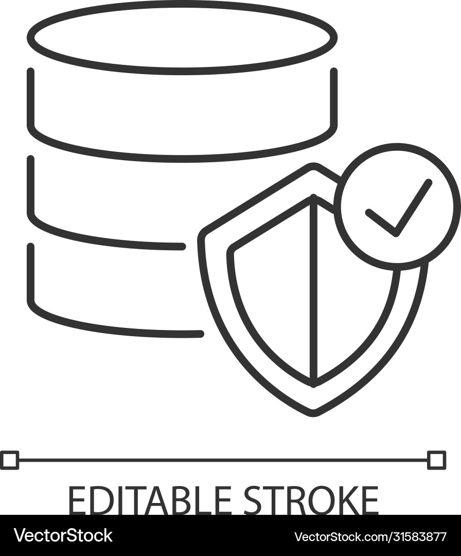 Datacenter security pixel perfect linear icon Datacenter security pixel perfect linear icon vector image