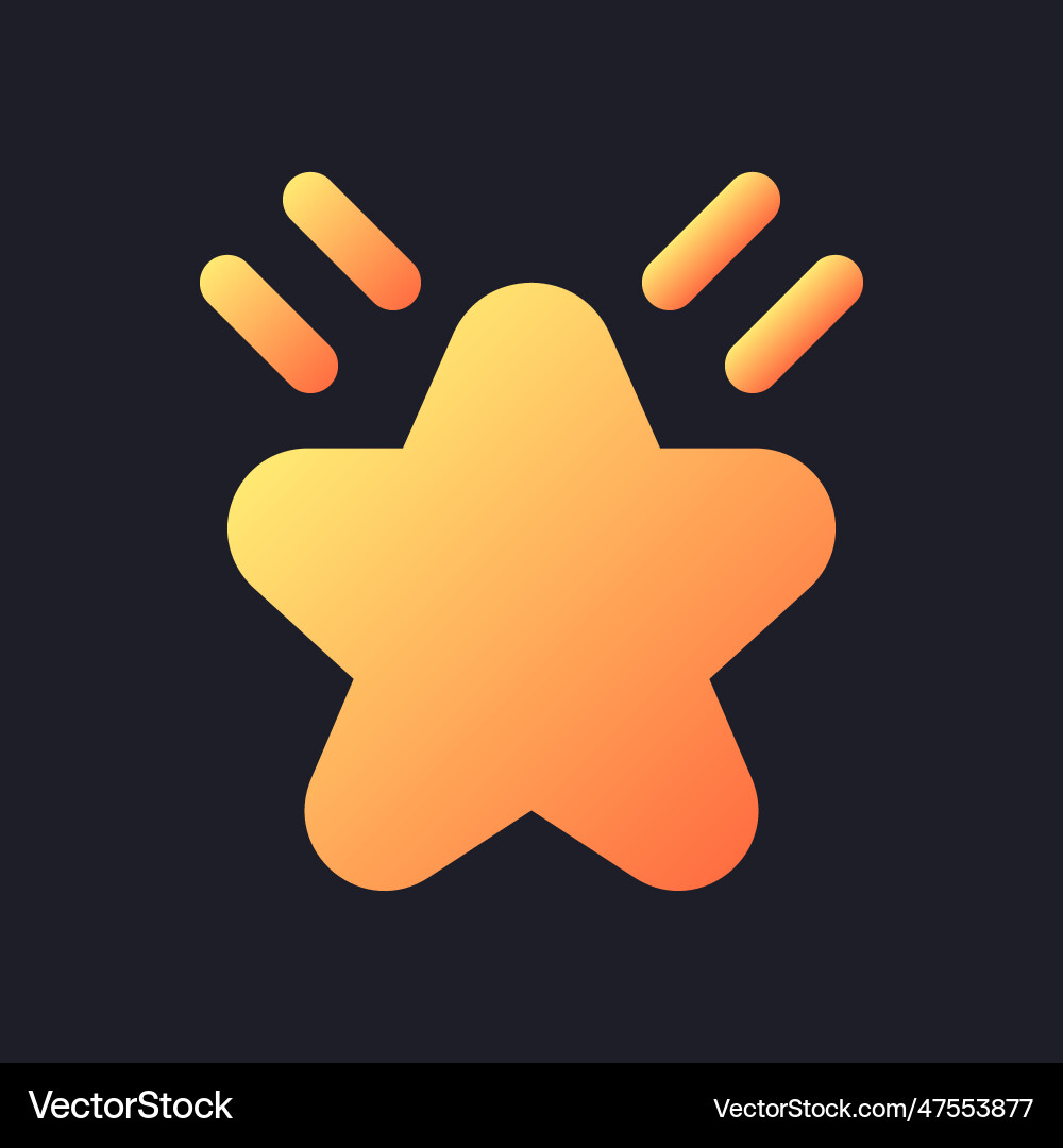 Effect orange solid gradient ui icon for dark Vector Image