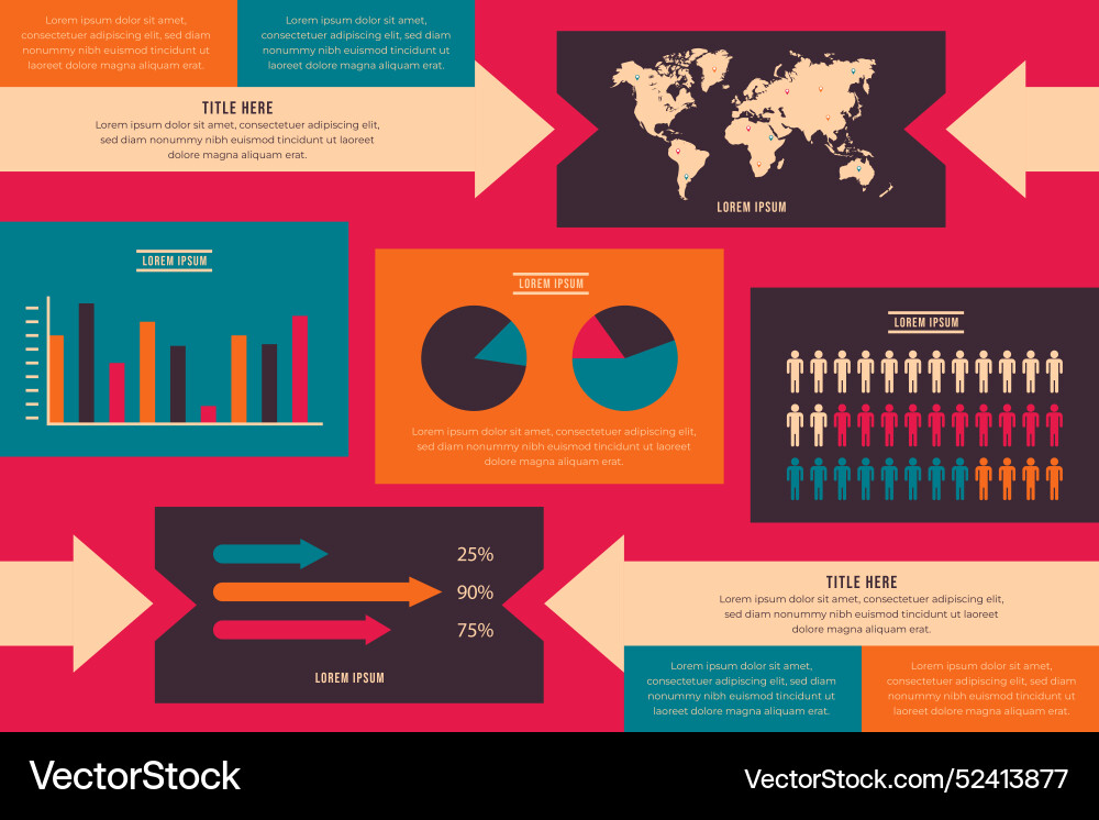Infographic template with data Vector Image