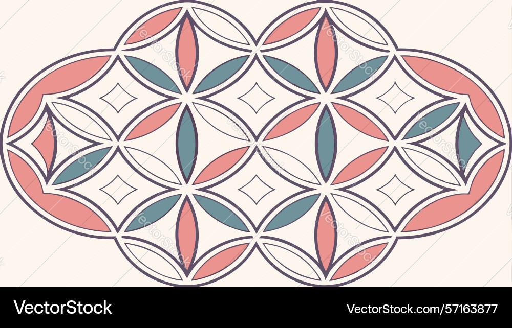 Interlocking abstract geometric pattern vector image