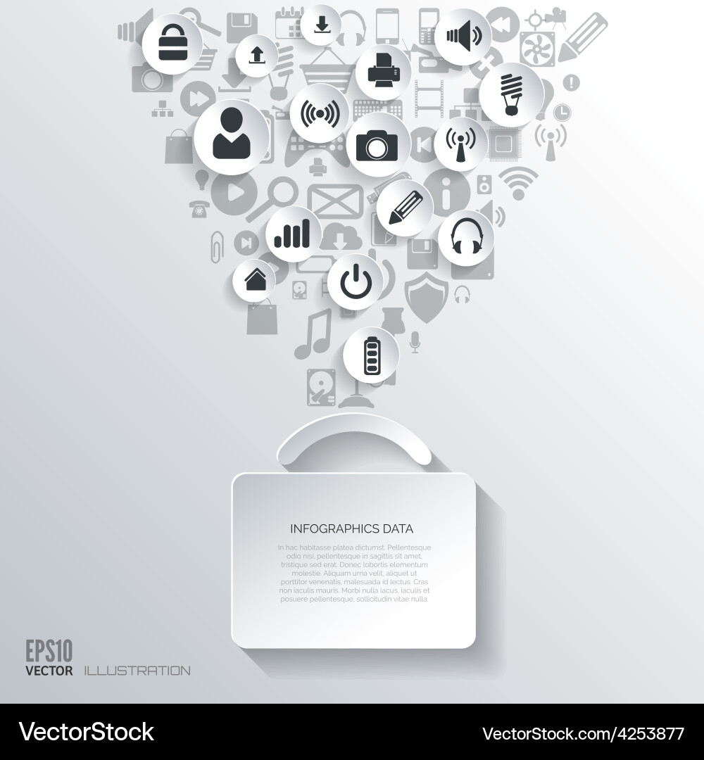 Portfolio icon flat abstract background with web vector image