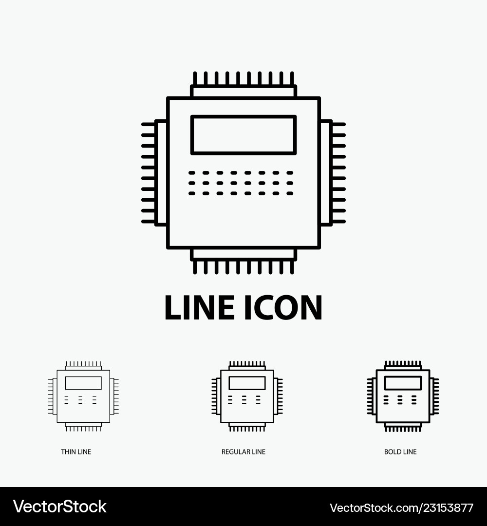 Processor hardware computer pc technology icon Processor hardware computer pc technology icon Vector Image
