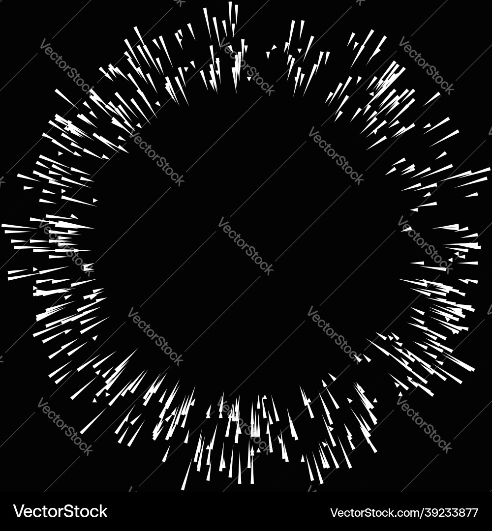 Radial radiating dynamic rays beams lines Vector Image