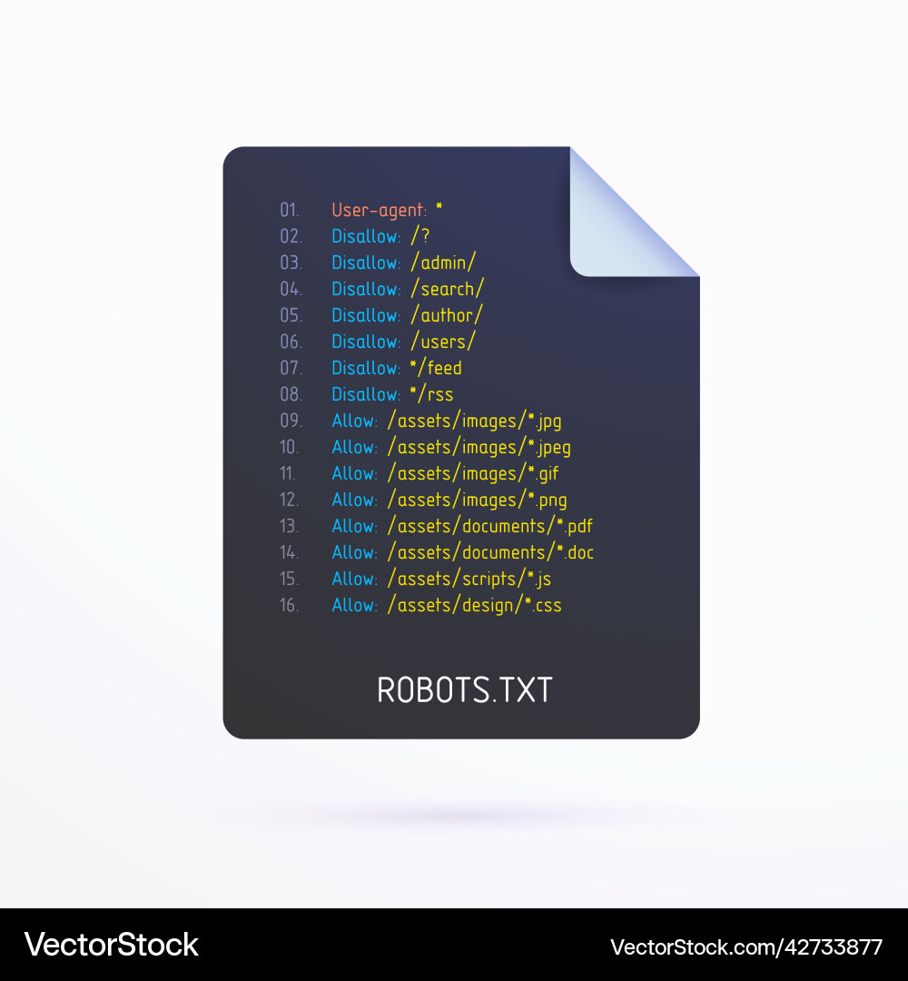 Robotstxt icon valid for http https Vector Image