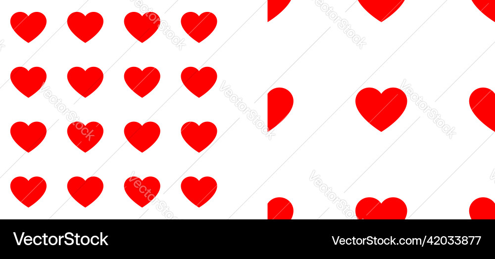 Seamless repeatable heart shape icon pattern Seamless repeatable heart shape icon pattern Vector Image