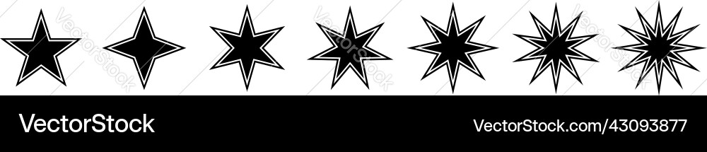 Star shape icon design element symbol Star shape icon design element symbol Vector Image