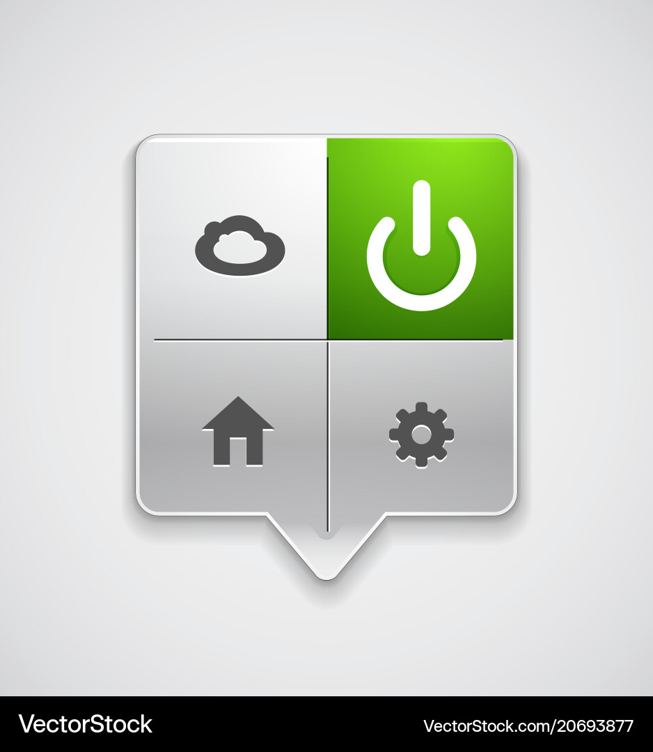 Start power button ui icon design on off symbol Start power button ui icon design on off symbol vector image