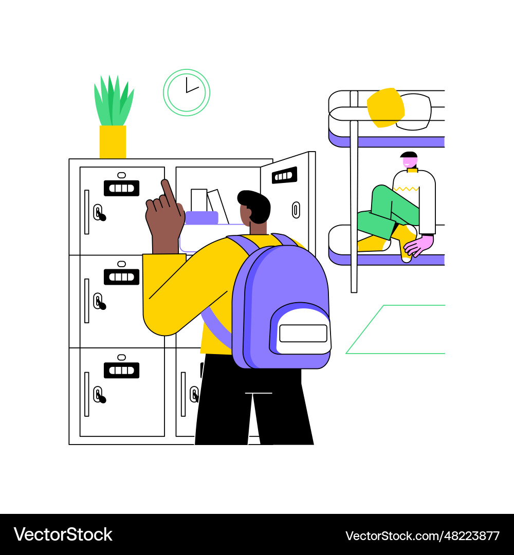 Using key locker isolated cartoon vector image