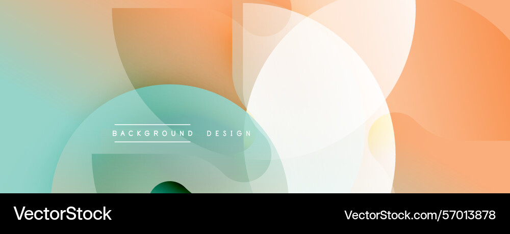 Abstract background features overlapping circles Vector Image