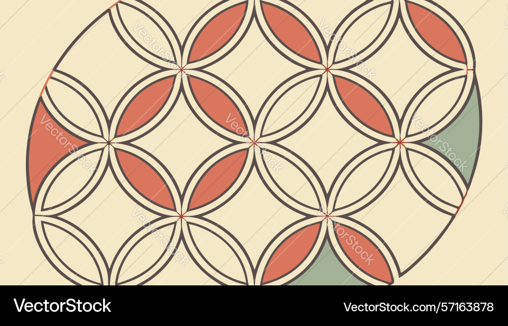 Abstract geometric circular pattern vector image