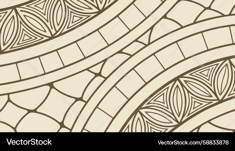 Abstract wavy linear pattern segment design Vector Image