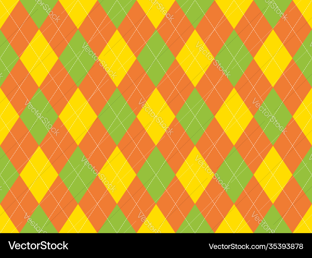 Argyle pattern seamless fabric texture background Vector Image