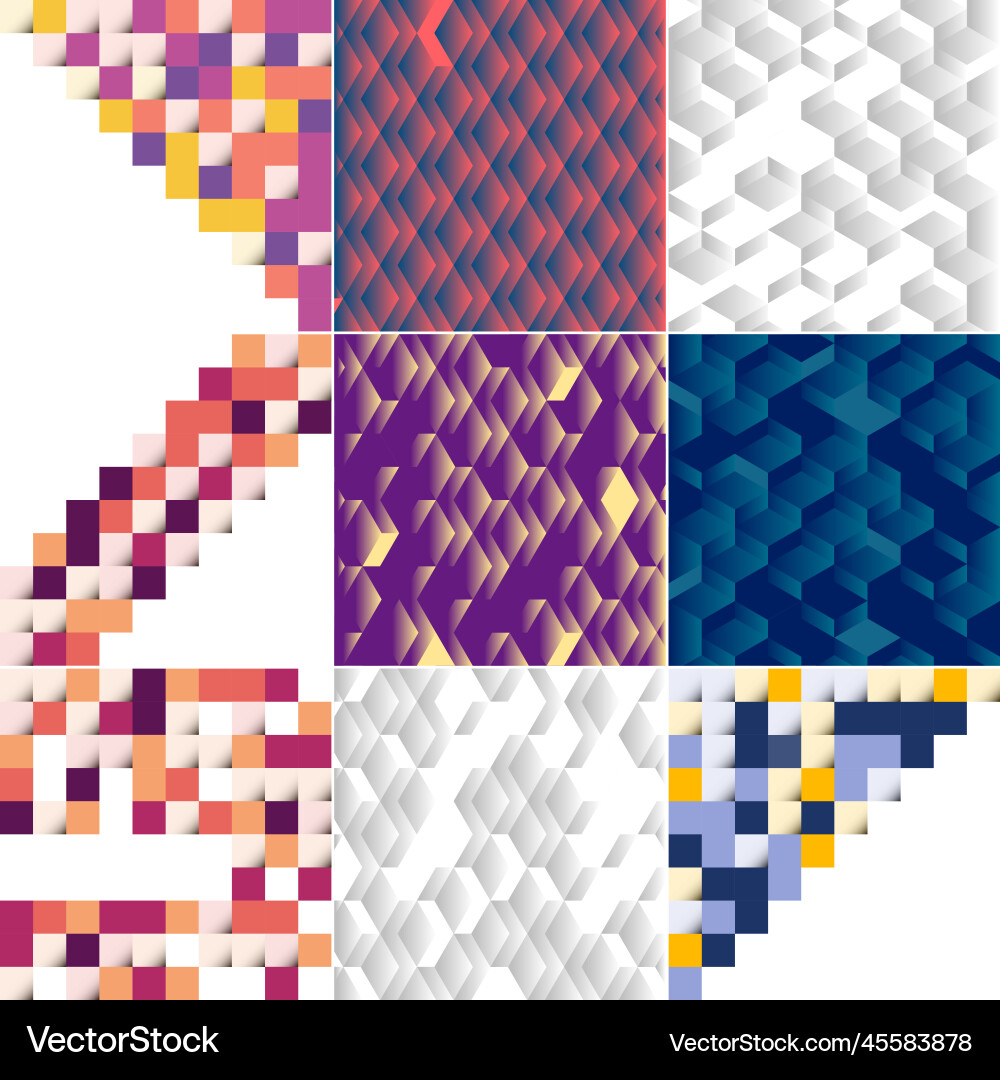 Blue mosaic pattern with a color gradient Blue mosaic pattern with a color gradient Vector Image