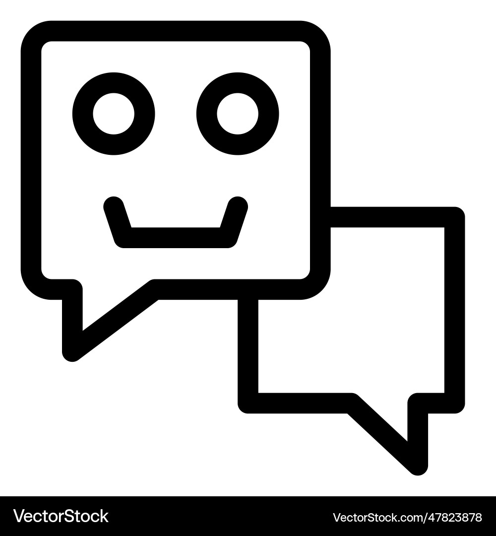 Chatbots an automated customer service application vector image