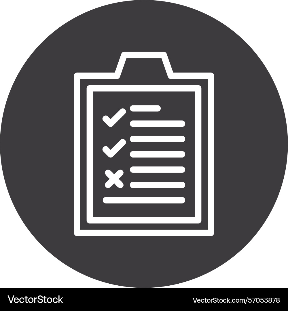 Checklist line circle style icon design Vector Image