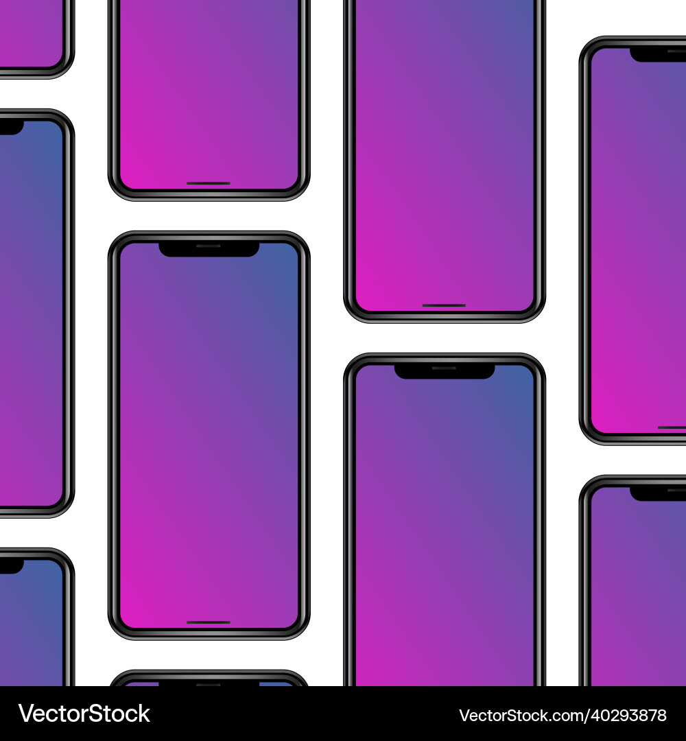 Digital mobile with multicolor screen on a white Digital mobile with multicolor screen on a white vector image