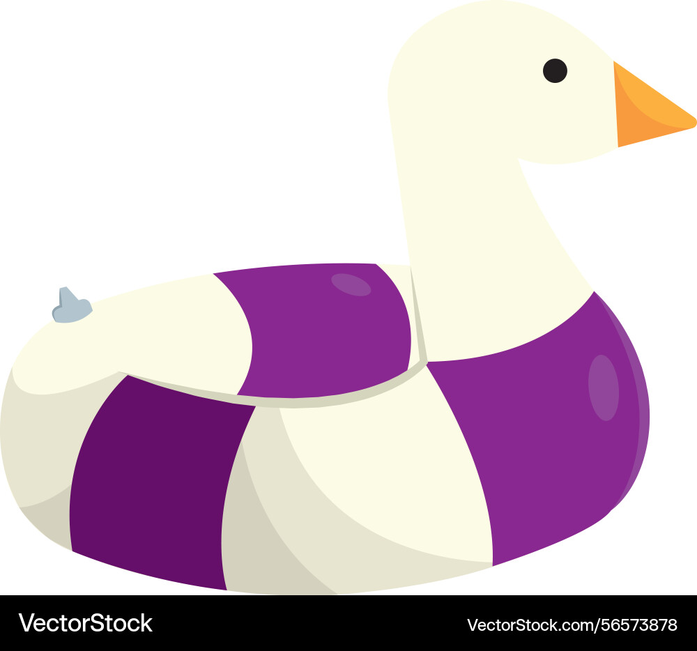 Duck inflatable pool float vector image