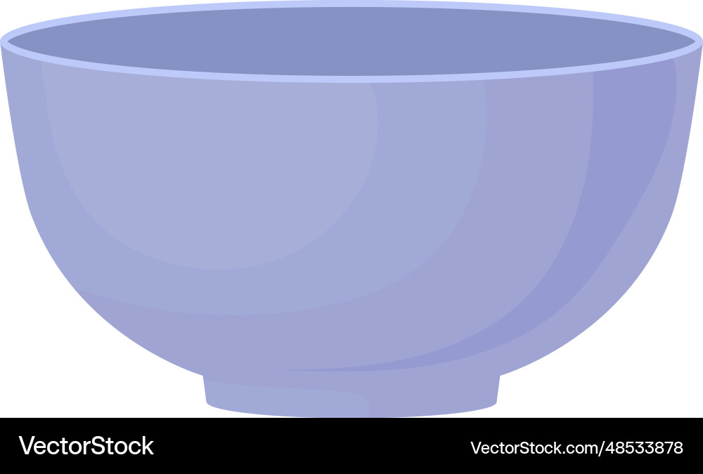 Empty ceramic bowl cartoon icon kitchen dishware Empty ceramic bowl cartoon icon kitchen dishware vector image