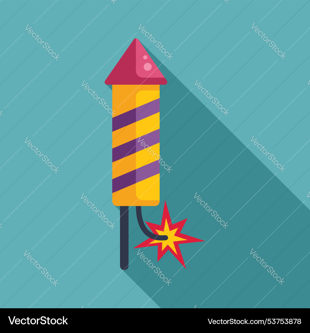 Firework rocket with burning wick about to explode Firework rocket with burning wick about to explode vector image
