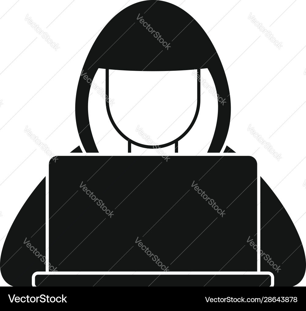 Hacker hood icon simple style Hacker hood icon simple style vector image